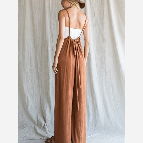 Boho Artist Jumpsuit – Wide-Leg Style with Pockets - Picture 2 of 7